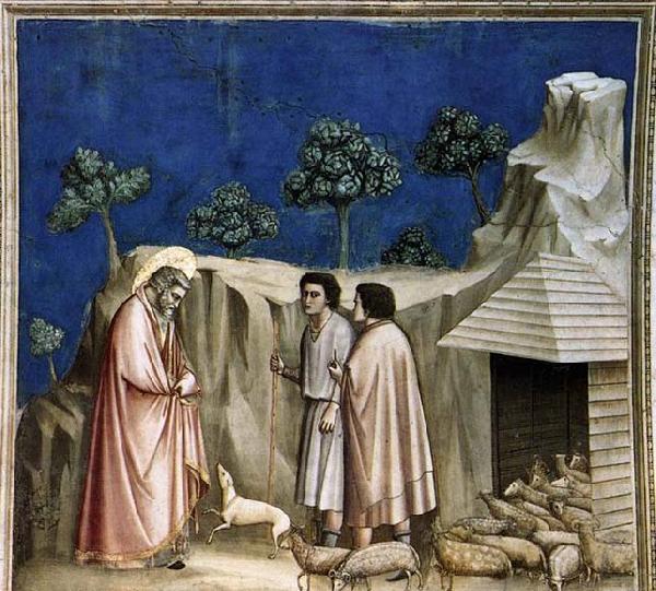 GIOTTO di Bondone Joachim among the Shepherds oil painting image